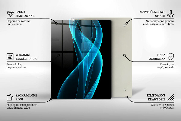 Steklena podloga za rezanje Češnje od blizu