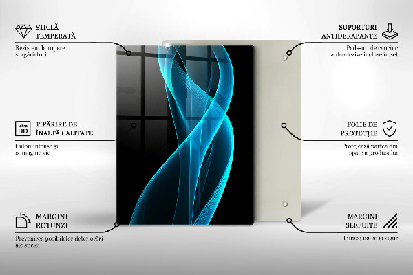 Steklena podloga za rezanje Češnje od blizu