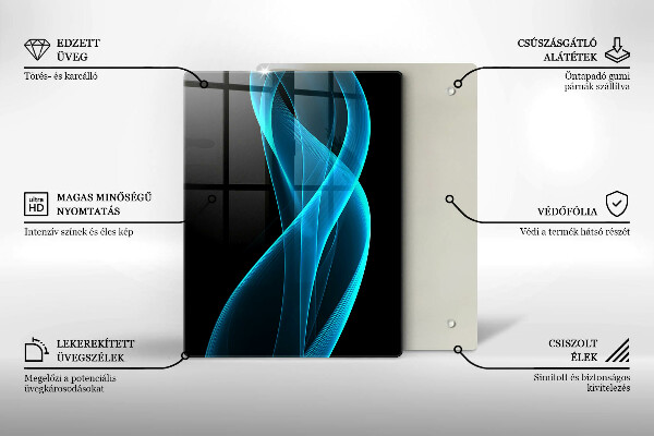 Steklena podloga za rezanje Češnje od blizu