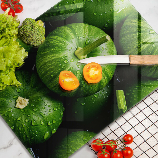 Steklena podloga za rezanje Zelene buče