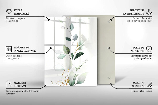 Steklena podloga za rezanje Zelene buče