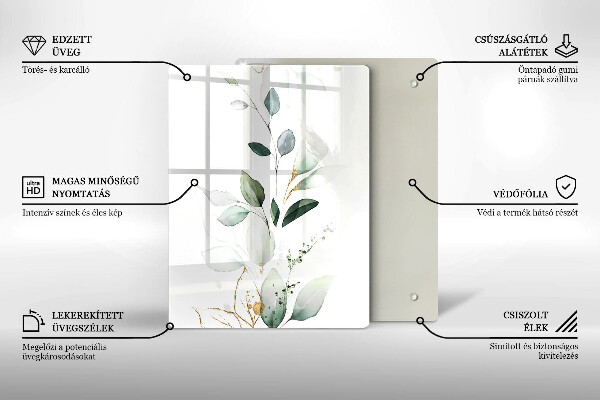 Steklena podloga za rezanje Zelene buče