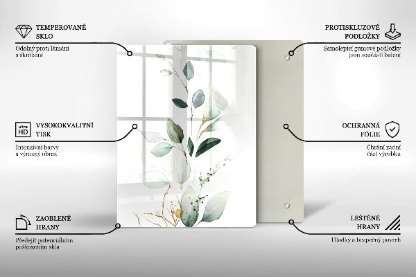 Steklena podloga za rezanje Zelene buče