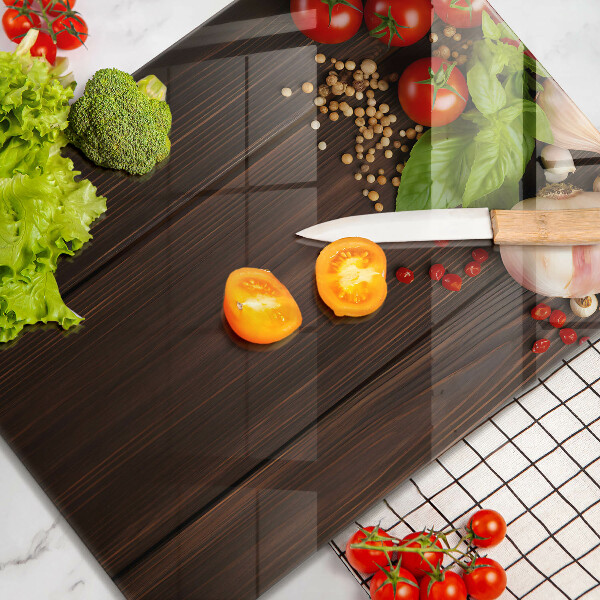 Steklena podloga za rezanje Zelenjava na mizi