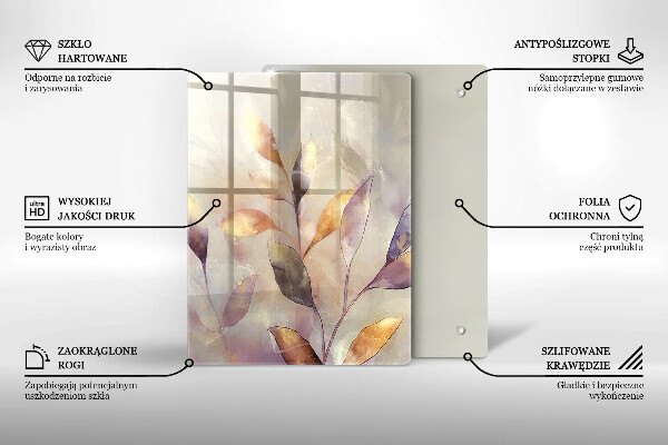 Steklena podloga za rezanje Zelenjava na mizi