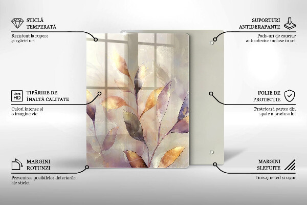 Steklena podloga za rezanje Zelenjava na mizi