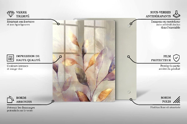 Steklena podloga za rezanje Zelenjava na mizi