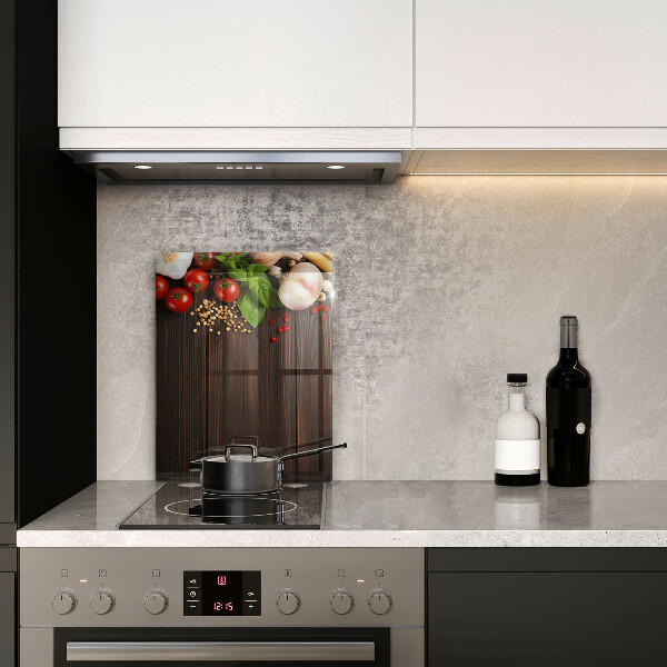 Steklena podloga za rezanje Zelenjava na mizi