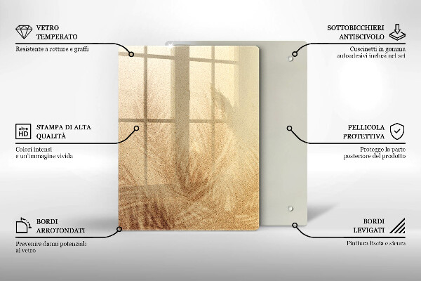 Steklena podloga za rezanje Orehi na belem ozadju