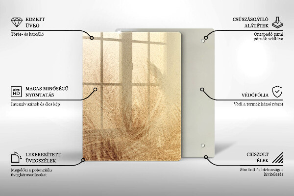 Steklena podloga za rezanje Orehi na belem ozadju