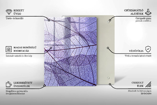 Steklena podloga za rezanje Zelenjava in začimbe