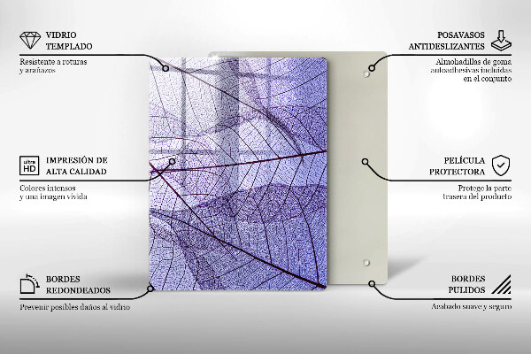Steklena podloga za rezanje Zelenjava in začimbe