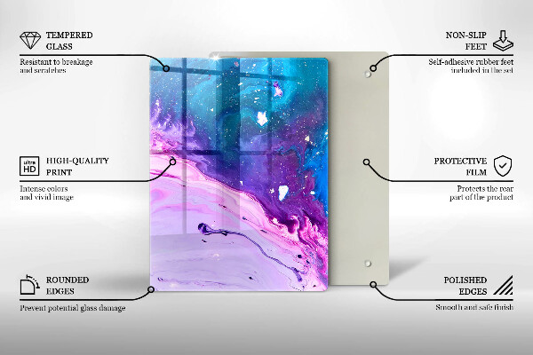 Steklena podloga za rezanje Zeleno sadje in zelenjava