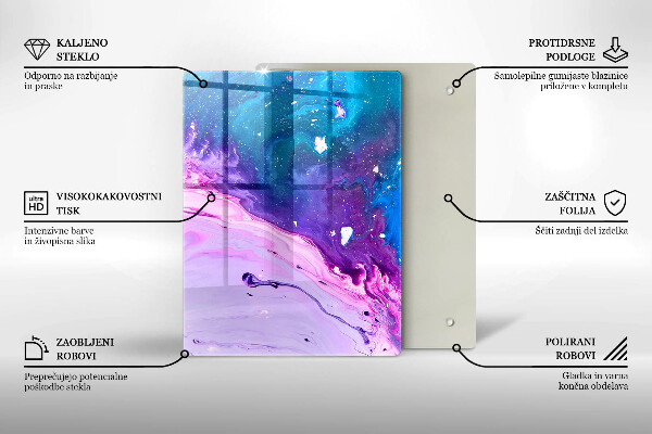 Steklena podloga za rezanje Zeleno sadje in zelenjava