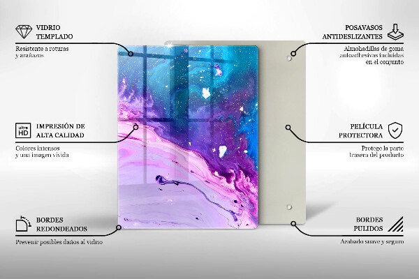 Steklena podloga za rezanje Zeleno sadje in zelenjava