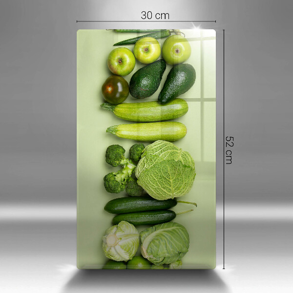 Steklena podloga za rezanje Zeleno sadje in zelenjava