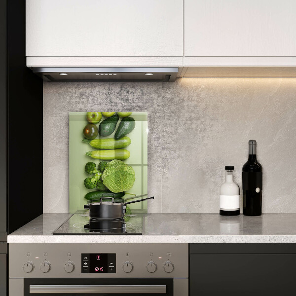 Steklena podloga za rezanje Zeleno sadje in zelenjava