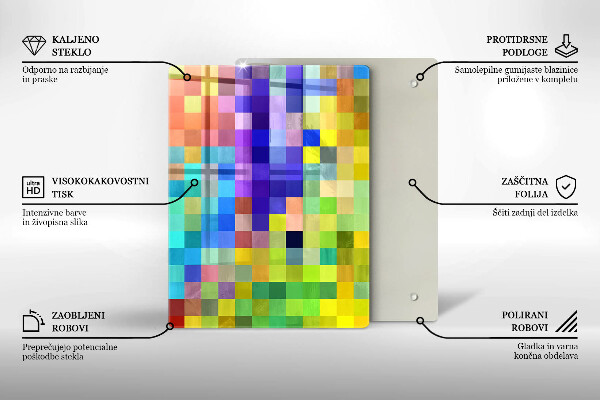 Steklena podloga za rezanje Ilustracija listov monstere