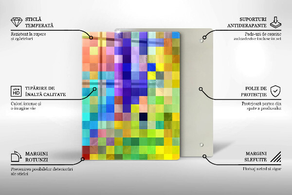 Steklena podloga za rezanje Ilustracija listov monstere