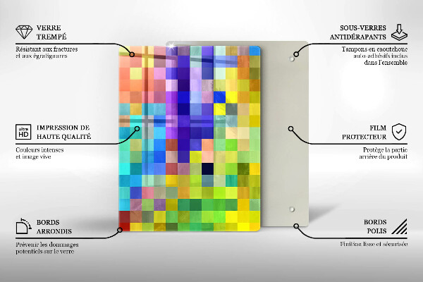 Steklena podloga za rezanje Ilustracija listov monstere