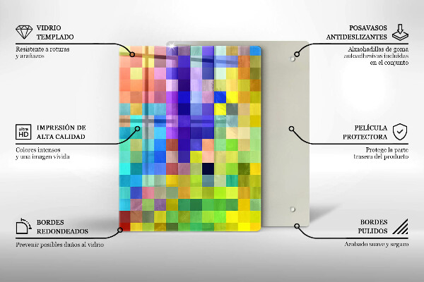 Steklena podloga za rezanje Ilustracija listov monstere