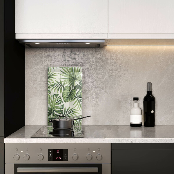 Steklena podloga za rezanje Ilustracija listov monstere