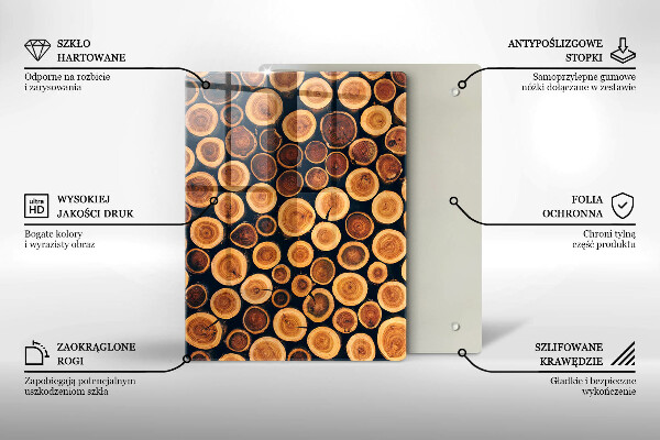 Steklena podloga za rezanje Boho vzorec listov