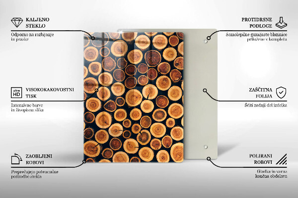 Steklena podloga za rezanje Boho vzorec listov