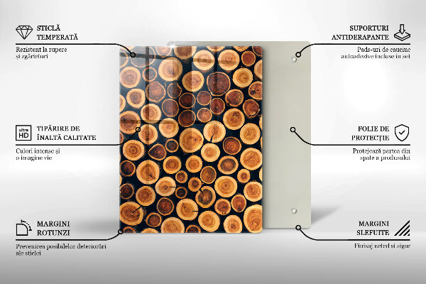 Steklena podloga za rezanje Boho vzorec listov
