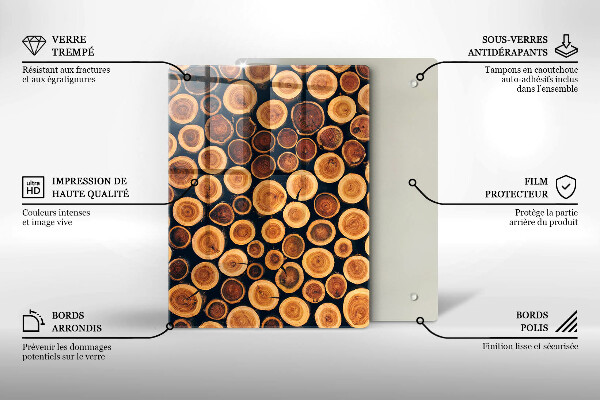 Steklena podloga za rezanje Boho vzorec listov