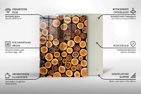 Steklena podloga za rezanje Boho vzorec listov
