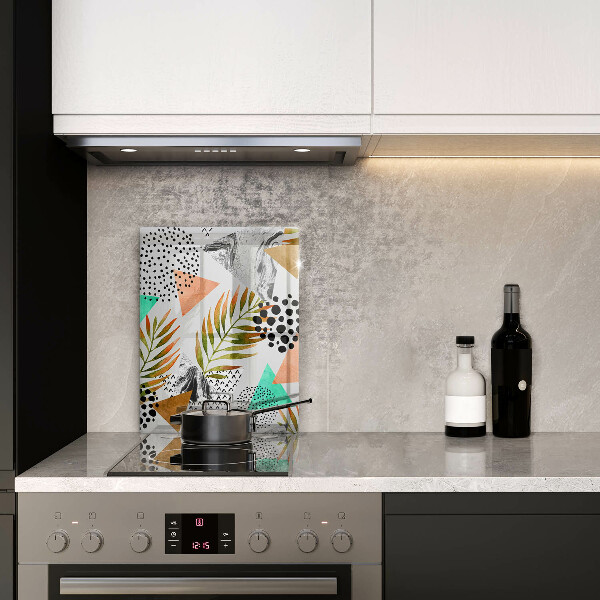 Steklena podloga za rezanje Boho vzorec listov