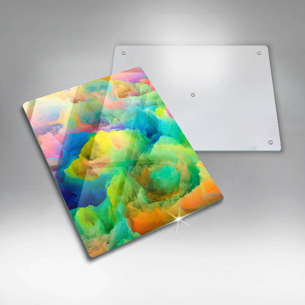 Steklena podloga za rezanje Barvita abstrakcija