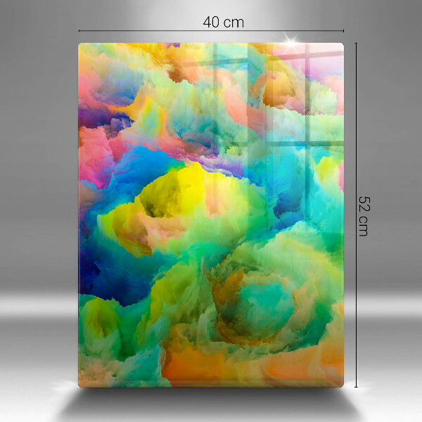 Steklena podloga za rezanje Barvita abstrakcija