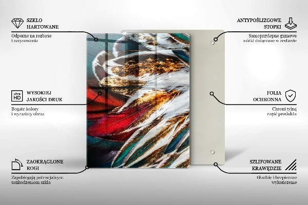 Steklena podloga za rezanje Barvita abstrakcija