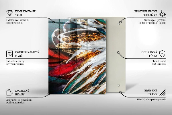 Steklena podloga za rezanje Barvita abstrakcija