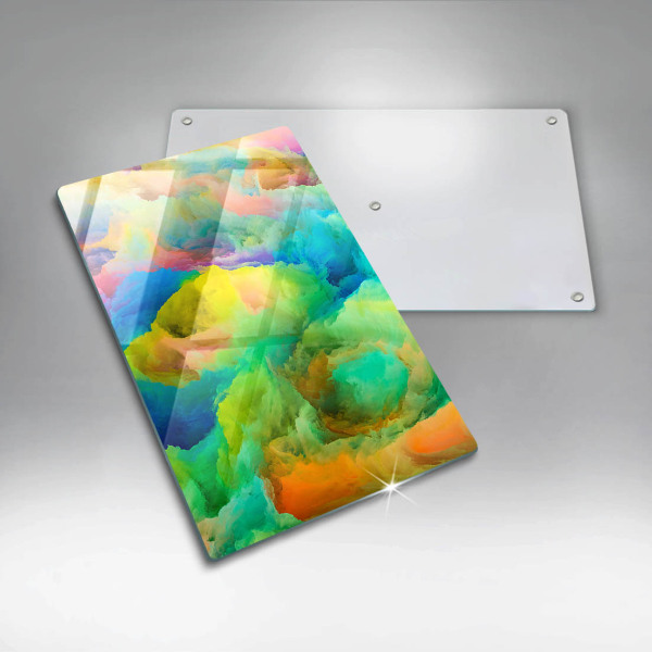 Steklena podloga za rezanje Barvita abstrakcija