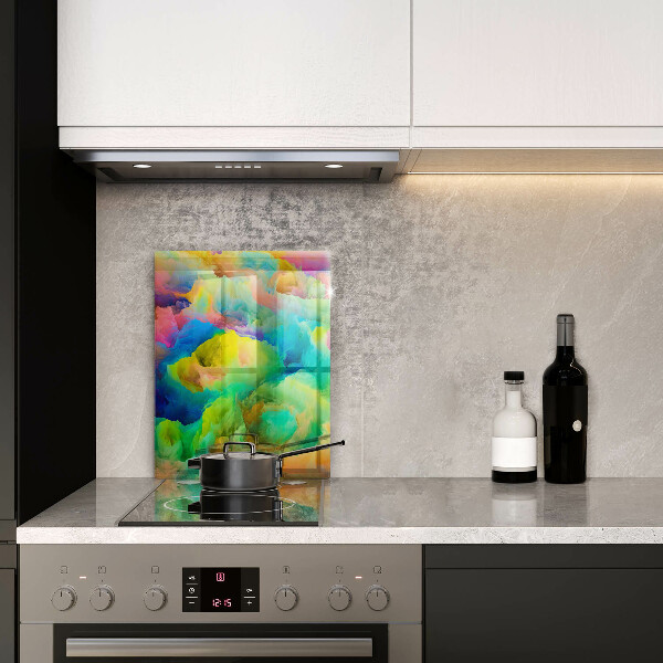 Steklena podloga za rezanje Barvita abstrakcija