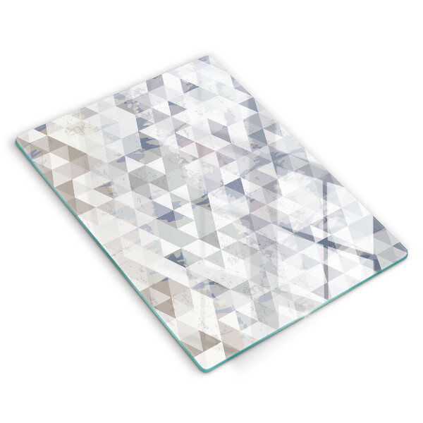 Steklena podloga za rezanje Vzorec trikotnikov