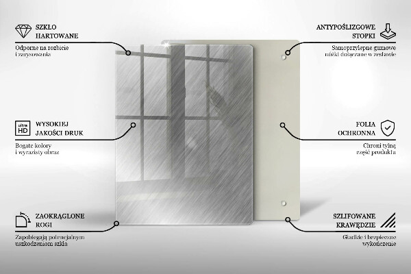 Steklena podloga za rezanje Vzorec trikotnikov