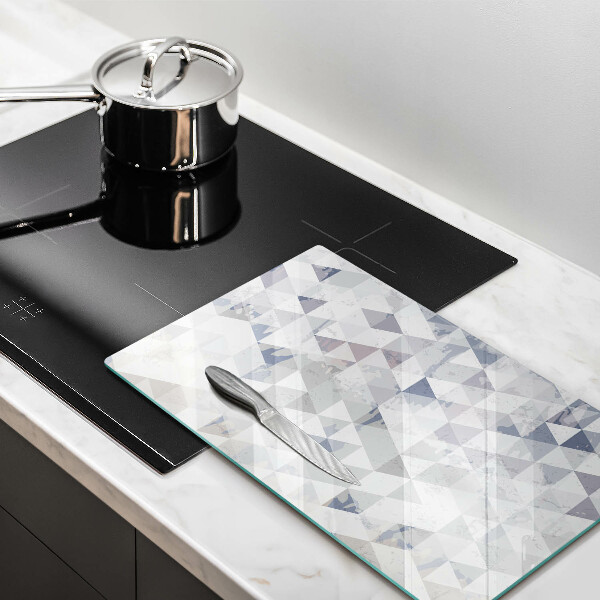 Steklena podloga za rezanje Vzorec trikotnikov