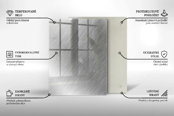 Steklena podloga za rezanje Vzorec trikotnikov