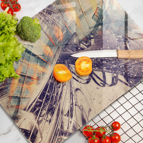 Steklena podloga za rezanje Moderna kompozicija