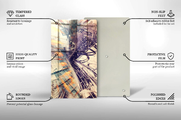 Steklena podloga za rezanje Moderna kompozicija