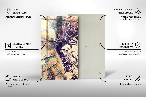 Steklena podloga za rezanje Moderna kompozicija