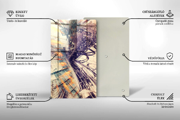 Steklena podloga za rezanje Moderna kompozicija