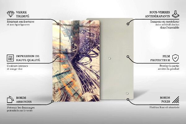 Steklena podloga za rezanje Moderna kompozicija