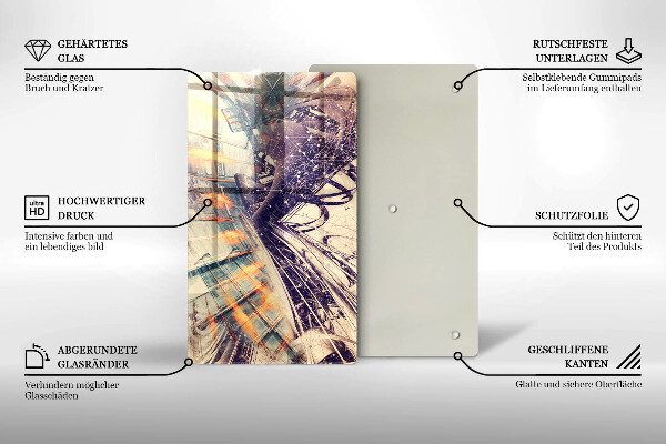 Steklena podloga za rezanje Moderna kompozicija