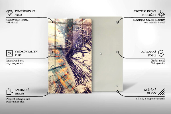 Steklena podloga za rezanje Moderna kompozicija