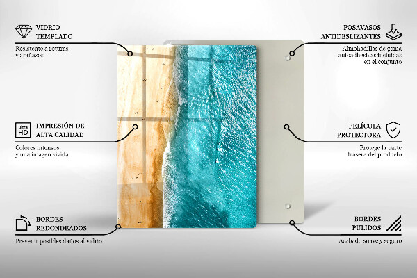 Steklena podloga za rezanje Moderna kompozicija